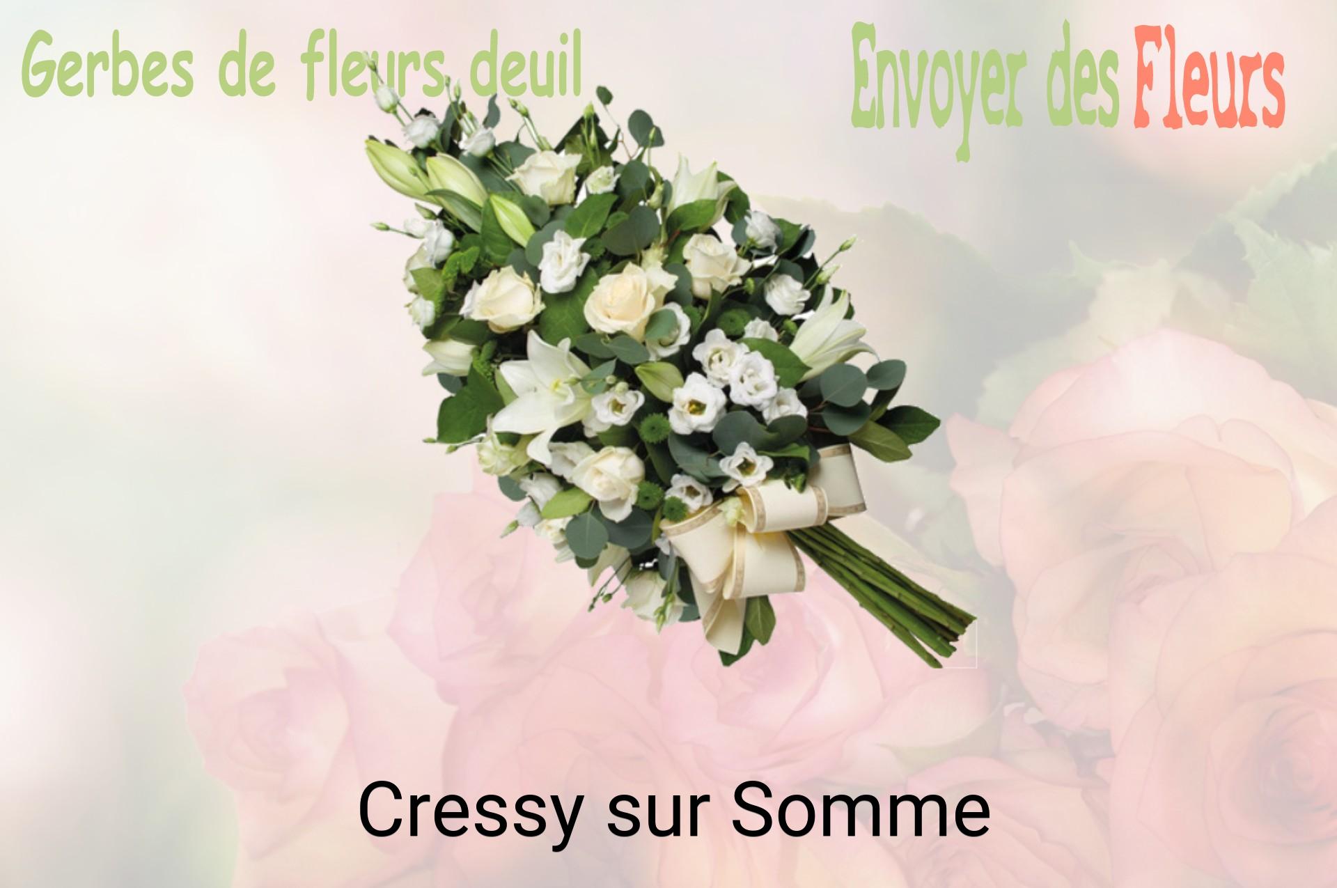 Gerbe de fleurs de deuil livrée à Cressy-sur-Somme